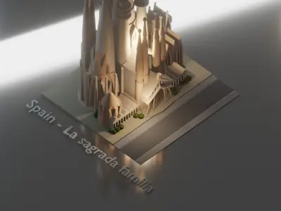Landmarks of the world S part 2 to T Low-poly 3D model