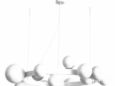Lamp with glass globes sku 33108  Free 3D model