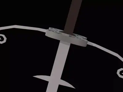 Zweihander Low-poly 3D model
