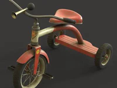 Old Tricycle 3D model get