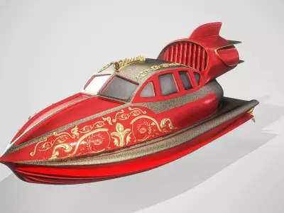 Historical Airboats Watercraft 3D model