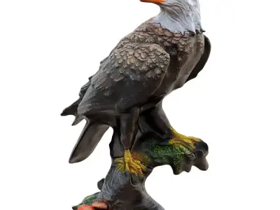 Garden Eagle Figurine 3D model