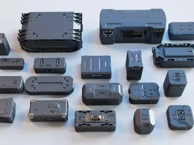 SciFi Crates and Containers 3D model