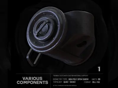 20 Various Components SUBD 3D model