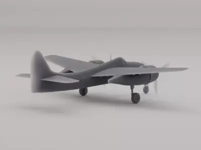 Grumman F7F Tigercat 3D print model