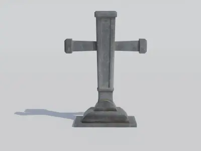 Tombstone Set Pack Low-poly 3D model