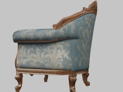 Realistic Chair Sofa 3D Model Low-poly 3D model