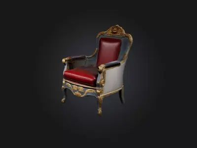 Roman Chair Low-poly 3D model