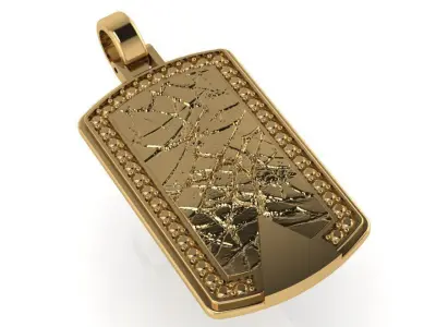 Military Textured Pendant 0613 3D print model