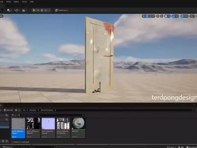 Post-Apocalyptic Rusty Metal Security Door Low-poly 3D model