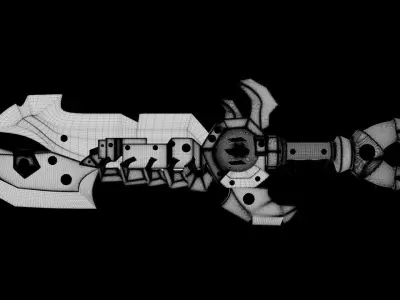 Fantasy Heavy Sword 3D model