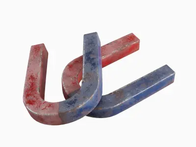 Magnet Set Low-poly 3D model