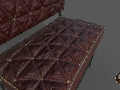 Wrought iron sofa Version 1 Low-poly 3D model