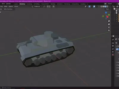 Panzer III Low-poly 3D model