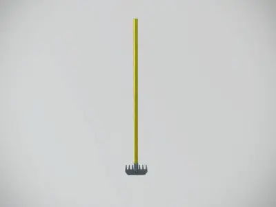 Shovel Low-poly 3D model 9