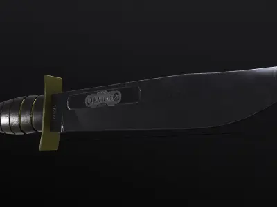 Knife Ka-Bar Low-poly 3D model purchase