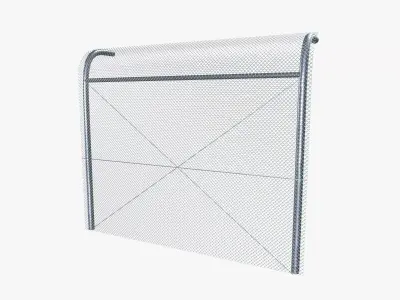 Steel Fence Low-poly 3D model purchase