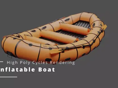 Inflatable Rafting Boat 3D model