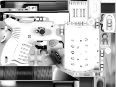 9mm gun Free 3D model