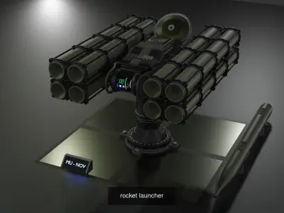 Launchers Anti-aircraft installation Missile complex 3D Model Pack