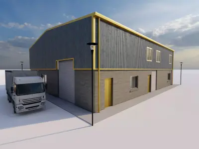 Warehouse-Warehouse Building 3D model 2