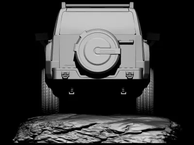 Hummer 3d print model camera with lens 3D print model