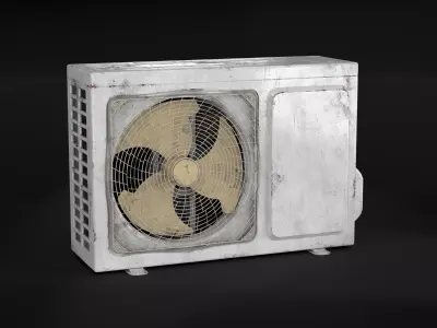Air conditioner Low-poly 3D model 3
