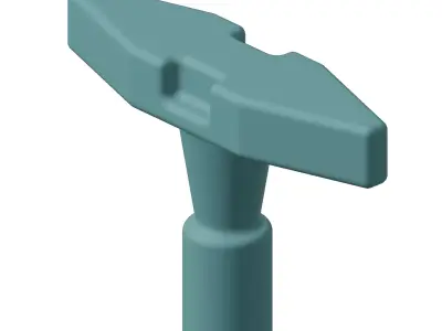 Plastic Industrial Drum Key Toy 3D model