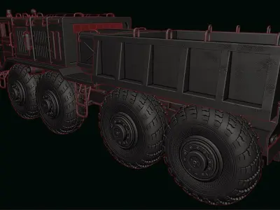 maz 537 truck 3D print model
