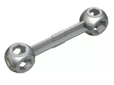 Dumbbell Bicycle Spanner Free 3D model