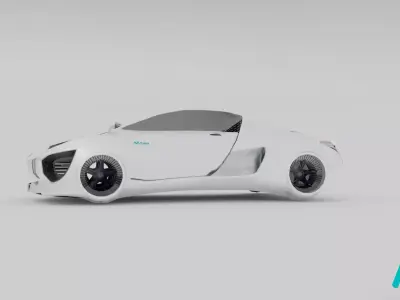 Futuristic Car AVA Concept Free low-poly 3D model