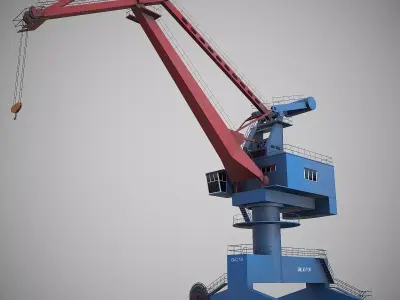 Portal Jib Crane Low-poly 3D model