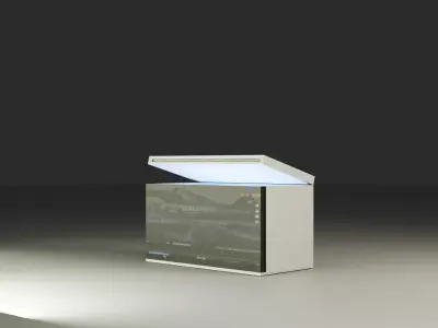 Cyberpunk Smart Refrigerator - Stylized Game-Ready 3D Model Low-poly 3D model
