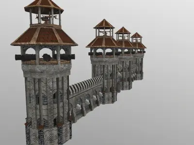 Castle Wall Level 20 3D model