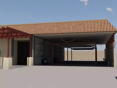 Mighty Car Service Car Wash Low-poly 3D model