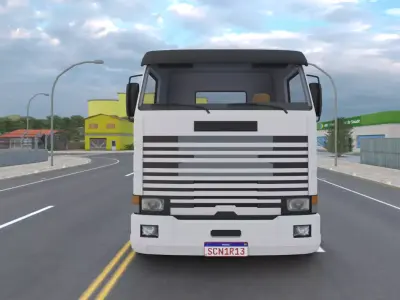 Brazilian 113H Frontel Truck Low Poly Real-Time Model Low-poly 3D model