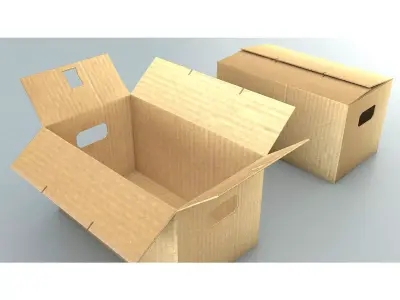 laos Cardboard Boxes 3D model