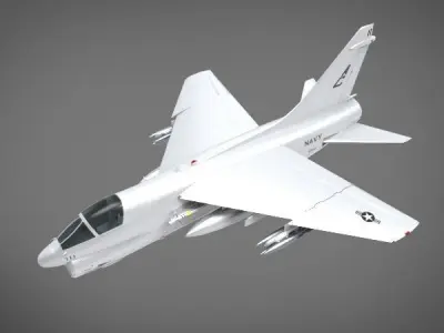 A 7E Corsair II 3D model get