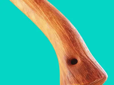 Carving Axe Low Poly Game Ready 3D model Low-poly 3D model