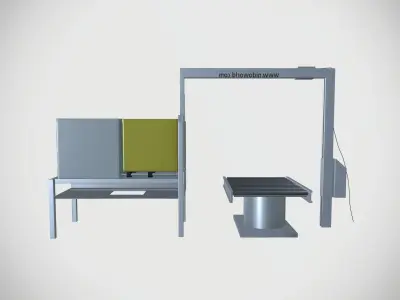 Pallet Strings Wrap Machine Low-poly 3D model