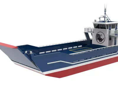 Landing Craft Unit  Low-poly 3D model