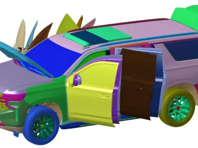 Chevrolet Suburban Premier 2021 Vehicle 3d scan model 3D model