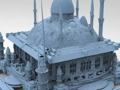 Persian Sci-Fi Palace Cathedral 6 3D model