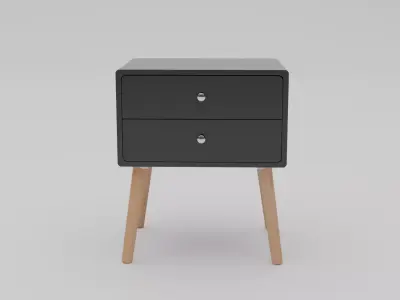 Bed Side Table Low-poly 3D model