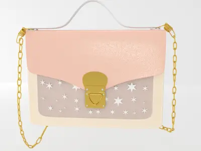 ladies purse bag set 3D Model Pack