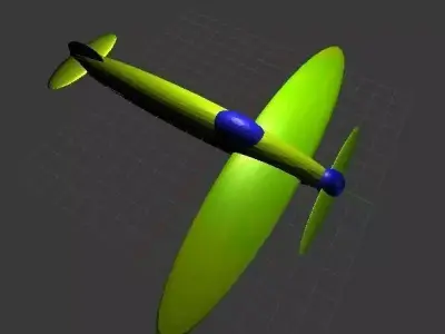 plane with propeller 3D model