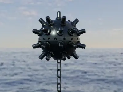 Naval Bomb Low-poly 3D model