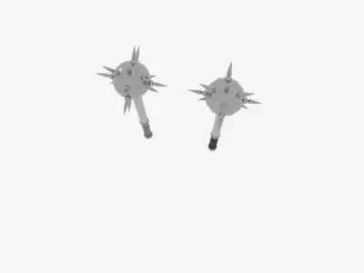  Giant Mace of War 36 Low-poly 3D model