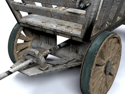 Carriage old wagon 3D model