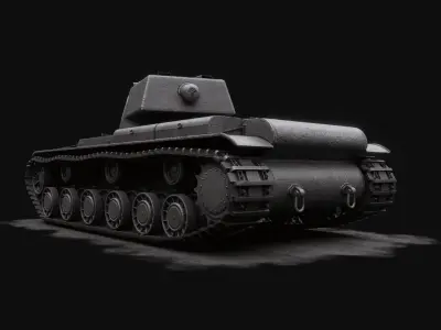 KV 1 - Soviet Heavy Tank Low-poly 3D model